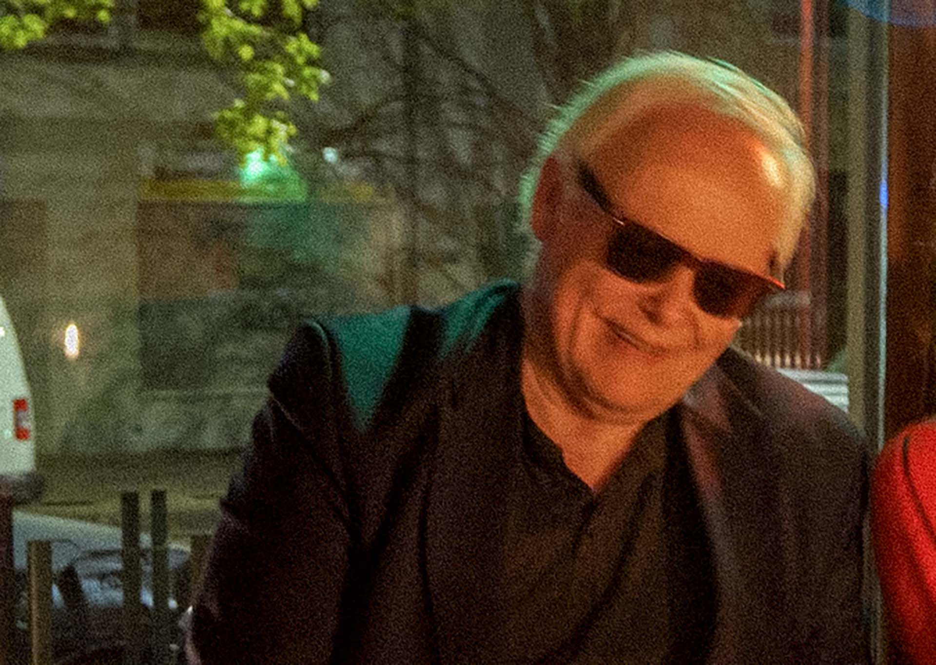 Peter Sempel at the Directors Lounge screening "In Memory of Jonas Mekas", his portrait of Jonas Mekas. Foto: Nck Fonte